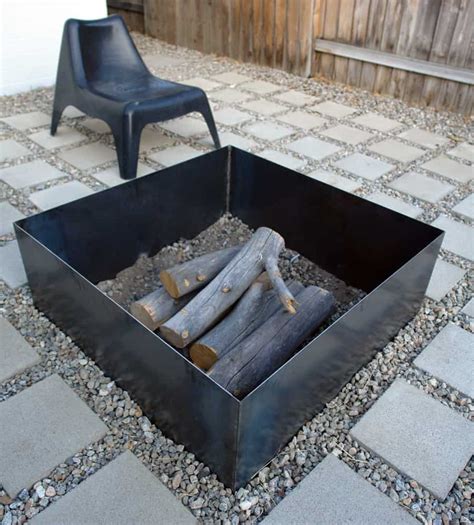 sheet metal fire pit plans|metal outdoor fire pit ideas.